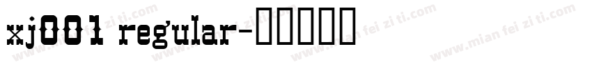 xj001 regular字体转换